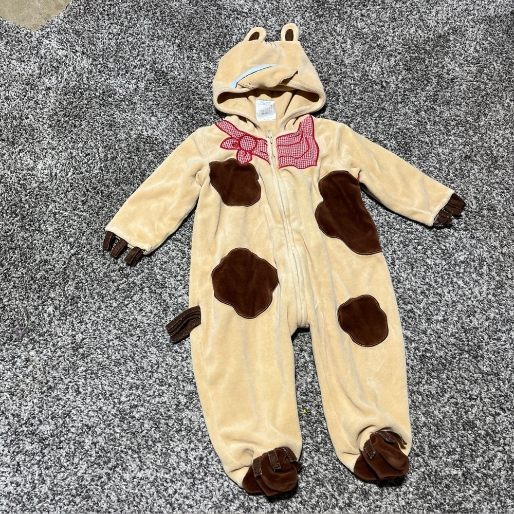 MINIBASIX Cow/ Horse Costume Zip Front Size 9 16-18 Lbs Vintage 2007